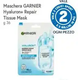 A&O Maschera GARNIER Hyaluron+ Repair Tissue Mask offerta