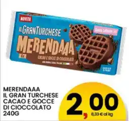 Interspar Merendaaa il gran turchease cacao e gocce di cioccolato offerta