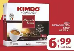 Vivo Supermercati Caffè macinato fresco Kimbo offerta