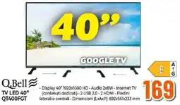 Ipercoop Q.Bell TV LED 40" offerta