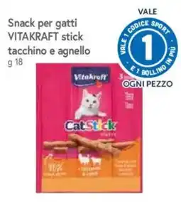 A&O Snack per gatti Vitakraft stick tacchino e agnello offerta