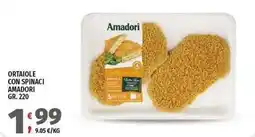 Vivo Supermercati Ortaiole con spinaci Amadori offerta