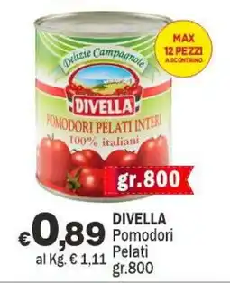 Primo Prezzo Divella Pomodori Pelati offerta