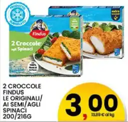 Interspar 2 Crocchette Findus agli Spinaci offerta