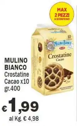 Primo Prezzo Mulino Bianco Crostatine Cacao offerta