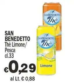Primo Prezzo San Benedetto Thè Limone offerta