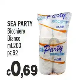 Primo Prezzo Sea Party bicchiere bianco offerta