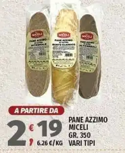 Vivo Supermercati Pane azzimo Miceli offerta