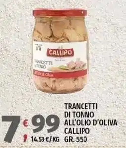 Vivo Supermercati Trancetti di tonno all'olio d'oliva Callipo offerta