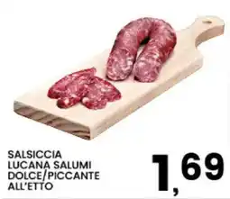 Interspar Salsiccia lucana salumi dolce/piccante offerta