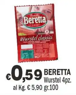 Primo Prezzo Beretta Wurstel classici offerta