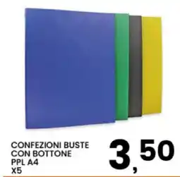 Interspar Confezioni buste con bottone offerta