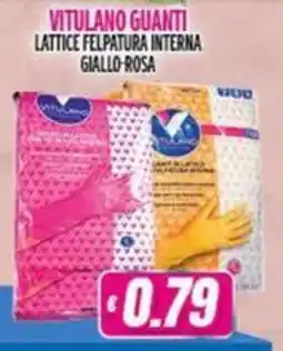 Vitulano Drugstore Guanti lattice felpatura interna giallo-rosa offerta