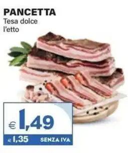 Boningros Cash and Carry Pancetta Tesa Dolce offerta