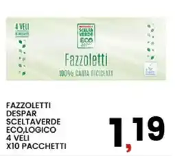 Interspar Fazzoletti Despar Scelta Verde Ecologico offerta