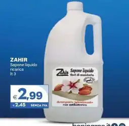 Boningros Cash and Carry Zahir Sapone liquido ricarica offerta