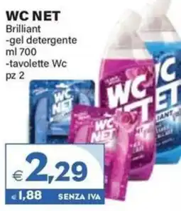 Boningros Cash and Carry WC NET Brilliant gel detergente, tavolette Wc offerta