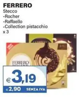 Boningros Cash and Carry Ferrero Stecco Rocher/ Raffaello/ Collection pistacchio offerta