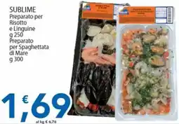 Sidis Sublime preparato per risotto e linguine offerta