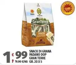 Vivo Supermercati Snack di grana padano dop gran terre offerta