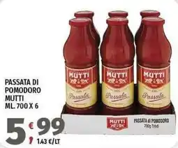 Vivo Supermercati Passata di pomodoro Mutti offerta