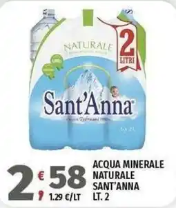 Vivo Supermercati Acqua minerale naturale Sant'Anna offerta