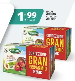 Vivo Supermercati Valfrutta succhi offerta
