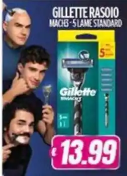 Vitulano Drugstore Gillette rasoi Mach3 5 lame standard offerta