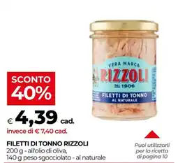 In Coop Filetti di tonno Rizzoli offerta
