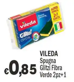 Primo Prezzo Vileda Spugna Glitzi Fibra Verde offerta