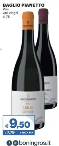 Boningros Cash and Carry Baglio Pianetto Vini offerta