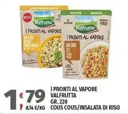 Vivo Supermercati I pronti al vapore Valfrutta offerta