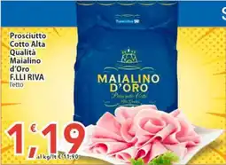 Sidis Prosciutto Cotto Alta Qualità Maialino d'Oro offerta