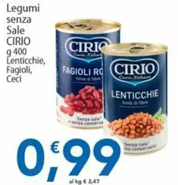 Sidis Legumi senza sale Cirio offerta
