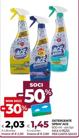 In Coop Detergente spray Ace offerta