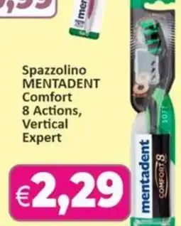 Sidis Spazzolino Mentadent Comfort 8 Actions, Vertical Expert offerta
