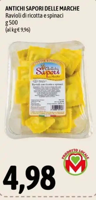 Antichi Sapori delle Marche Ravioli di ricotta e spinaci