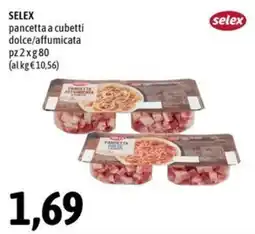Madis Selex pancetta a cubetti dolce/affumicata offerta