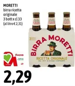 Madis Birra Moretti ricetta originale offerta