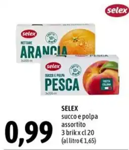 Madis Selex succo e polpa assortito offerta