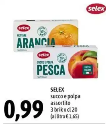 Selex succo e polpa assortito