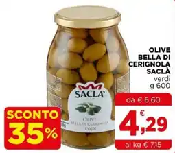 Gran mercato Olive bella di cerignola saclà verdi offerta