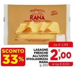 Gran mercato Lasagne fresche all'uovo sfogliagrezza Rana offerta