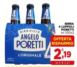 Gran mercato Birra 4 Luppoli Poretti offerta