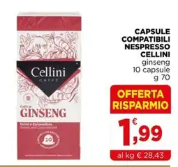 Gran mercato Cellini Caffè Ginseng offerta