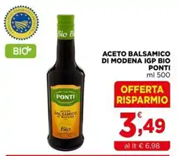 Gran mercato Aceto balsamico di Modena IGP Bio Ponti offerta