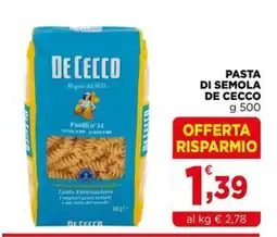Gran mercato Pasta di semola De Cecco offerta