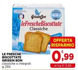 Gran mercato Le fresche biscottate grissin bon classiche offerta