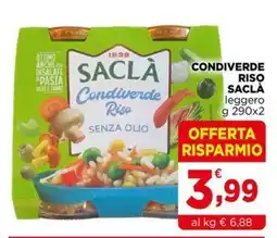Gran mercato Condiverde Riso Saclà offerta