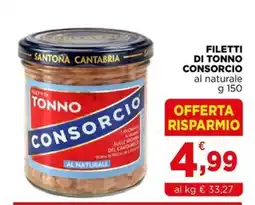 Gran mercato Filetti di tonno consorcio al naturale offerta